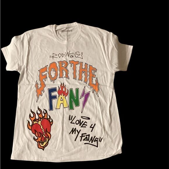 Rod Wave Tour White T-Shirt “For the Fans” - Picture 1 of 2